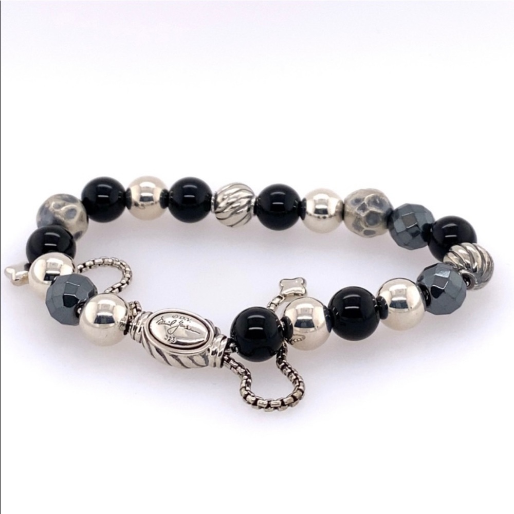 David Yurman DY bead bracelet. Sterling silver.